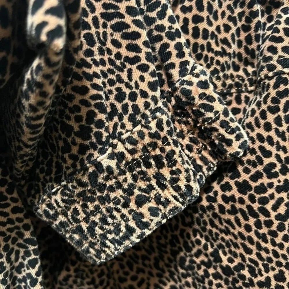 Anthropologie Kalea Leopard Print Corduroy Joggers Size Medium - Picture 8 of 11